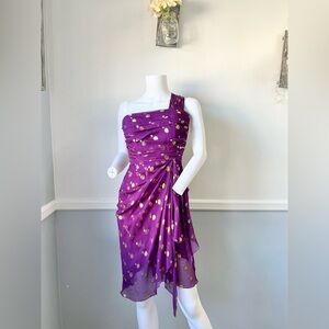 Elegant Purple and Gold Women's Dress